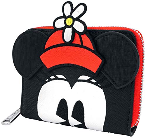 Mickey Mouse Loungefly - Minnie Polka Dot Women Wallet Black-White-red, Faux Lea