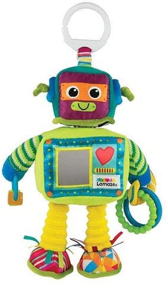 Lamaze Rusty the Robot Clip on Pram and Pushchair Newborn Baby Toy Sensory Toy - Yachew