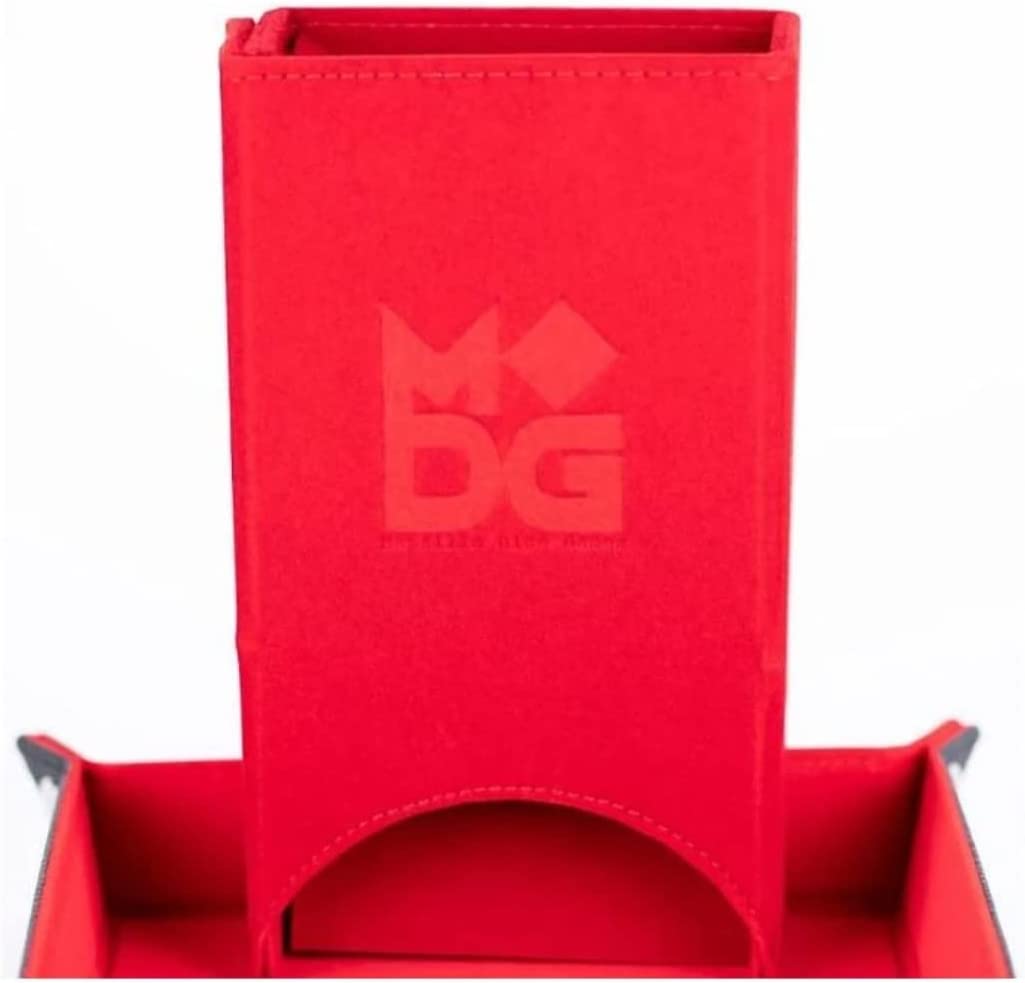 Metallic Dice Games Fold Up Dice Tower: Red