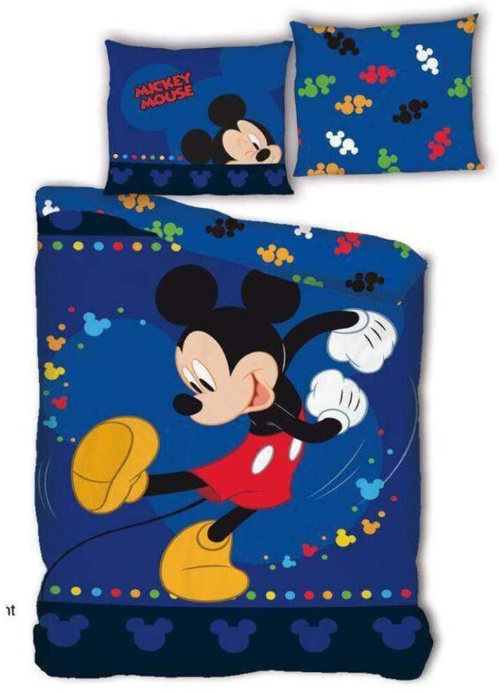 Mickey Mouse 'Jump' Duvet Cover 140 x 200 cm with Pillowcase 63 x 63 cm Disney