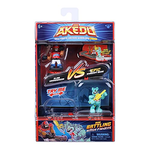 Akedo 14256 Ultimate Arcade Warriors Versus Pack SLAM GRANDERSON VS SHREDDY BEAR