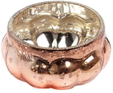 Insideretail Wedding Tea Light Holders: Antique Pumpkin Mercury Glass Votives-Copper
