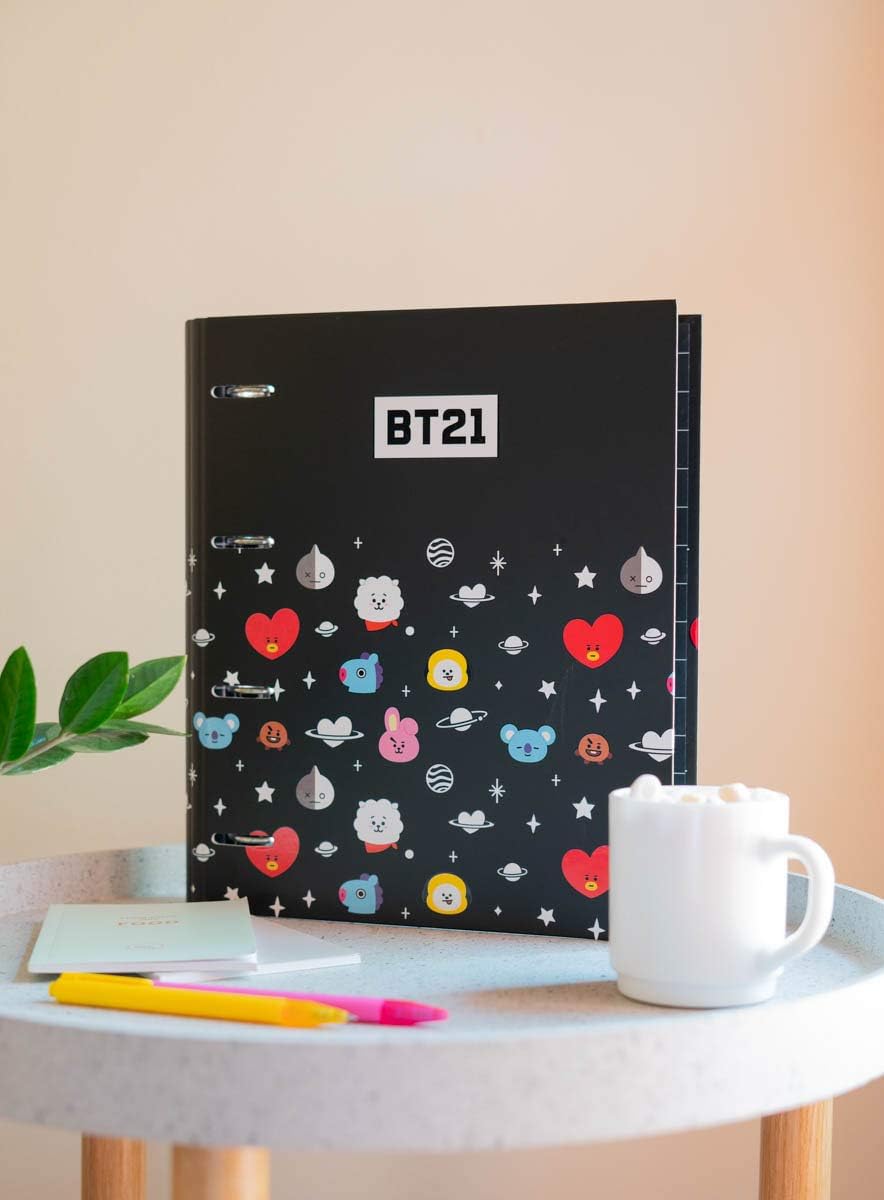 Grupo Erik BT21 Official Merchandise 4 Ring Binder - Premium A4 Folders Ring Binder