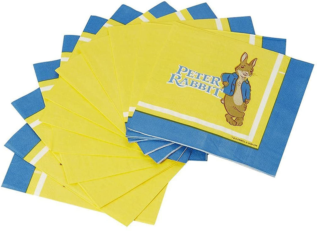 Smiffys Officially Licensed Peter Rabbit Movie Tableware Party Napkins x16