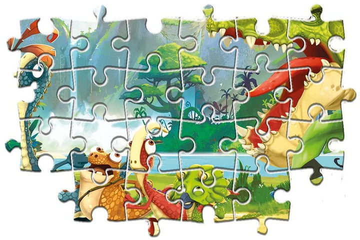 Clementoni - 25249 - Supercolor Puzzle - Gigantosaurus - 3x48 pieces - Made in Italy - jigsaw puzzle children age 4+