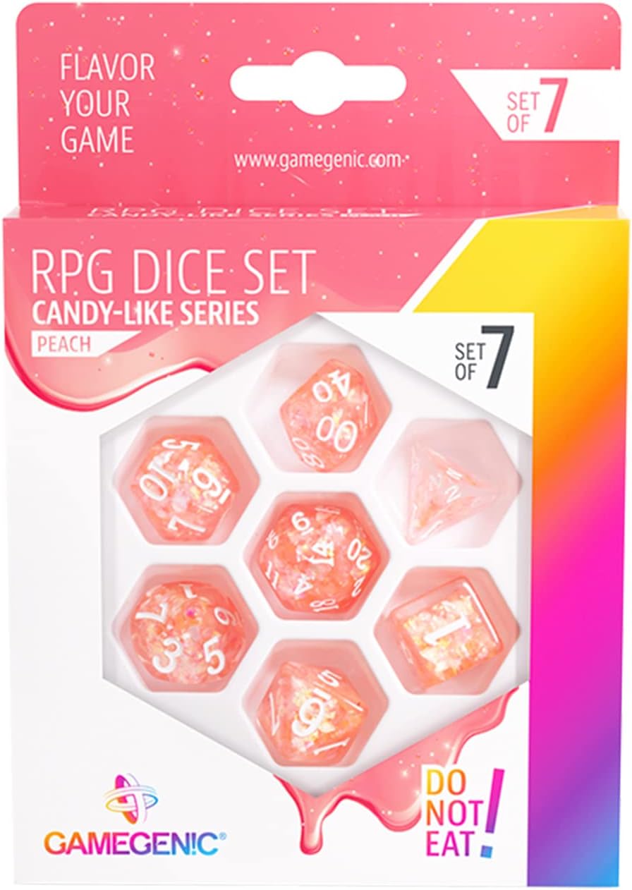 Candy-Like Series RPG Dice Set | Set of 7 Dice in a Variety of Sizes Designed for Roleplaying Games