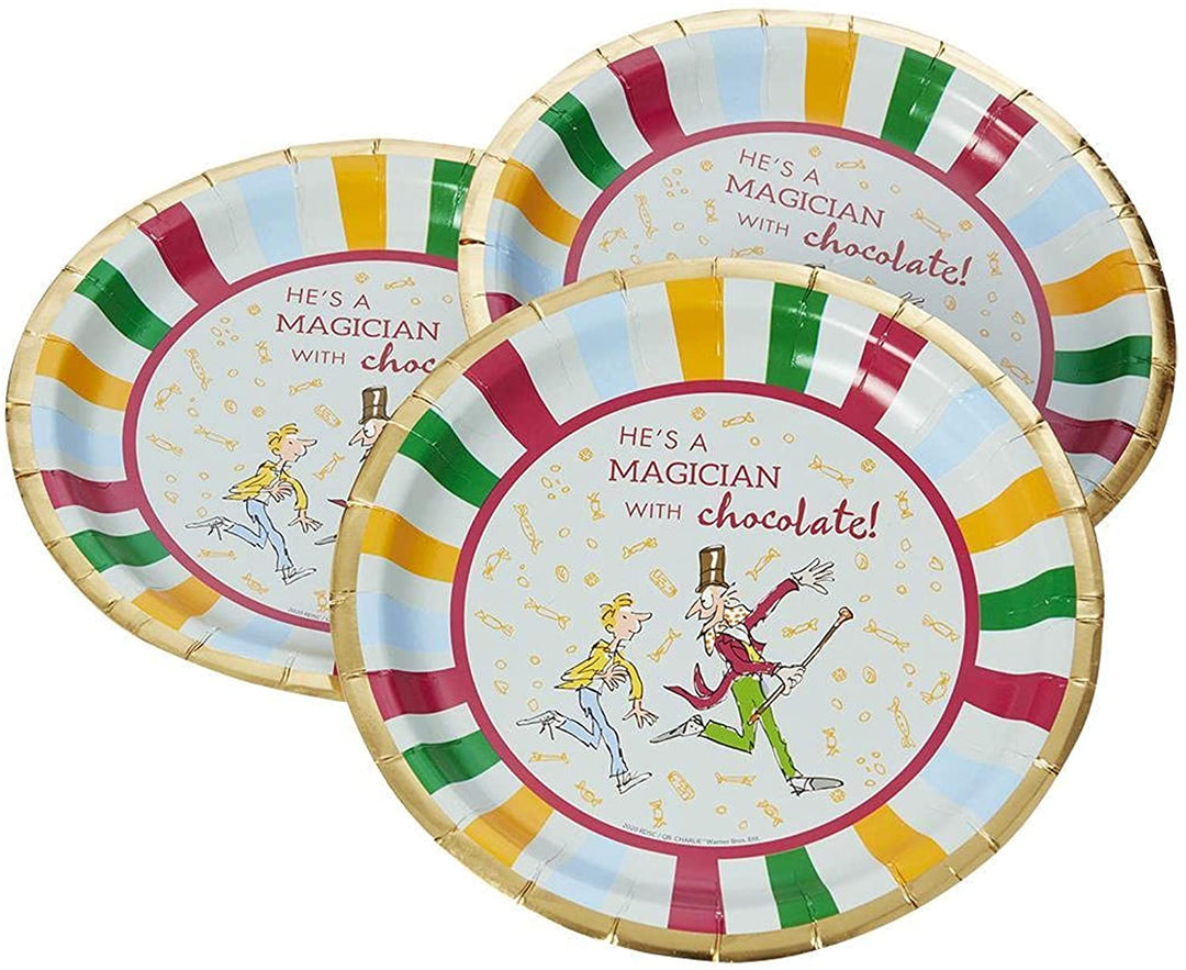 Smiffys Officially Licensed Roald Dahl Tableware Party Plates x8