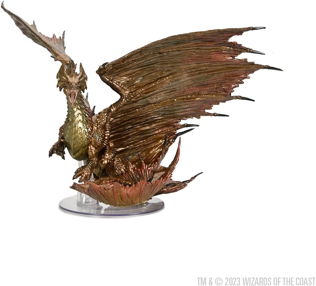 Wizkids D&D Icons of The Realms 30cm Adult Brass Dragon Statue