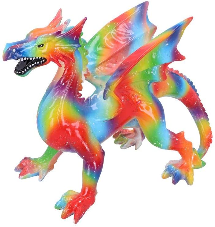 Nemesis Now Multi-coloured Rainbow Dragon Ornament Figurine, Polyresin 30cm