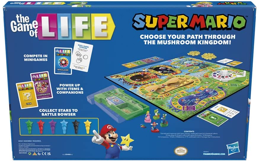 Hasbro Gaming Das Spiel des Lebens: Super Mario Edition, Brettspiel für Kinder ab 8 Jahren