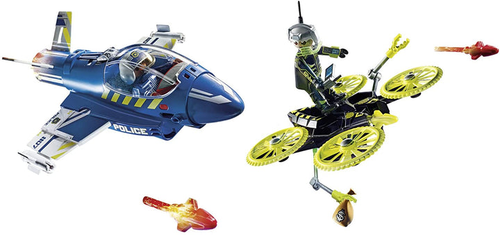 PLAYMOBIL City Action 70780 Police Jet with Drone, Toy for children ages 5+
