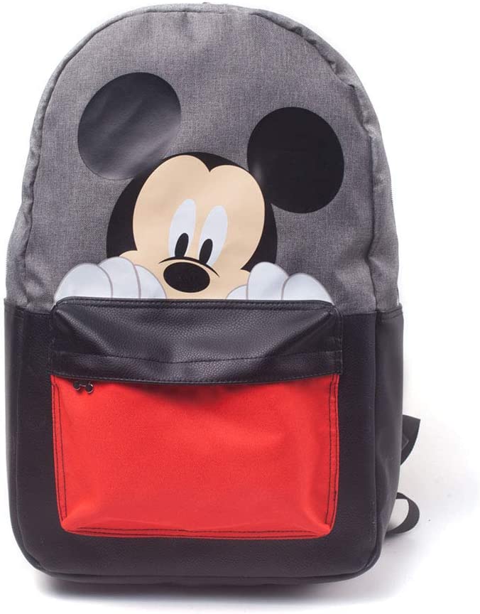 Bioworld EU Disney Mickey Mouse & Friend's All-Over Pattern Print Backpack Casual Daypack, 28 cm, 20 L, Multicoloured