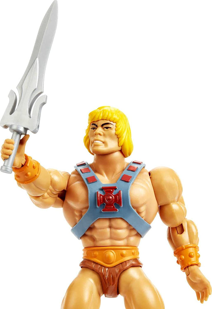 Masters of the Universe HGH44 Origins He-Man Action Figure, Battle Character for Storytelling Play and Display, Gift for 6 to 10 Year Olds and Adult Collectors, Multicolor, 15.0 cm*4.0 cm*10.0 cm