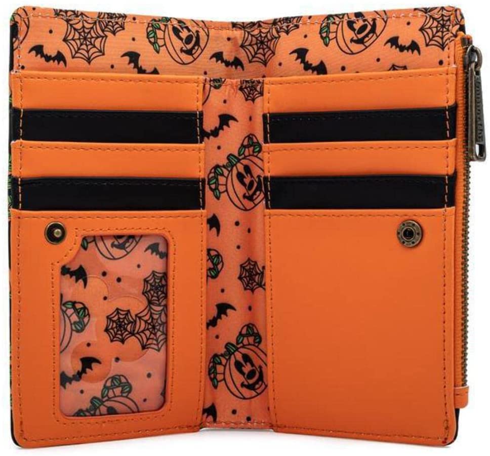 LOUNGEFLY Mick-O-Lantern Flap Wallet - Disney - WDWA1721