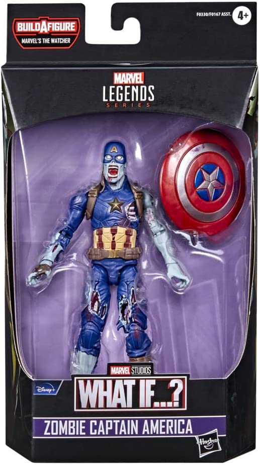Marvel Legends Series 6-inch Scale Action Figure Toy Zombie Captain America, Premium Design, 1 Figure, and 1 Accessory Multicolor, F0330