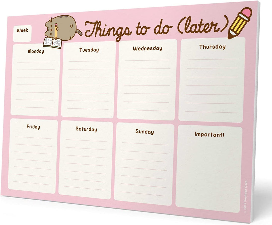 Grupo Erik Pusheen Weekly Planner A4 | Pusheen Calendar | Family Calendar | 54 Tear Off Pages