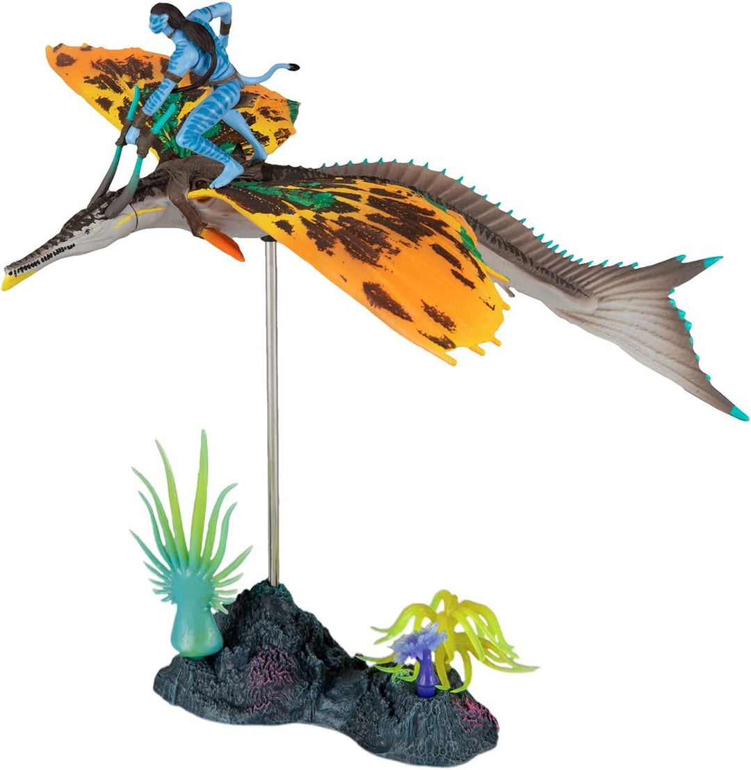 Avatar: The Way Of Water: World Of Pandora Deluxe Action Figure: Jake Sully & Skimwing