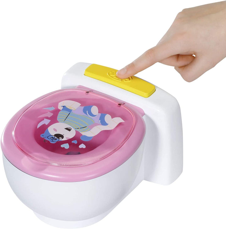 BABY born Bath Poo-Poo Toilet - Real Sound Effects - For Small Hands - Rainbow Glitter Poo - 43 cm - Ages 3 & Up
