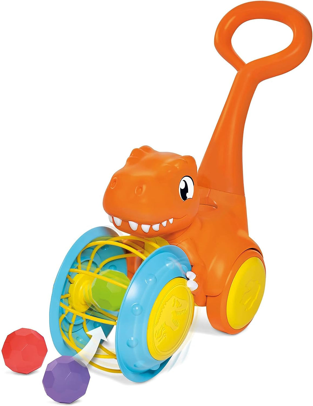 Toomies E73254 Tomy Pic & Push T. Rex, Children, Jurassic World, Educational Push & Go Vehicle, Colourful Dinosaur Toy for Baby Boys & Girls