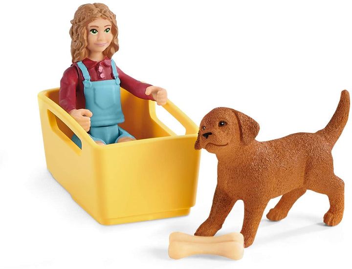 Schleich 42543 Farm World Puppy Wagon Ride