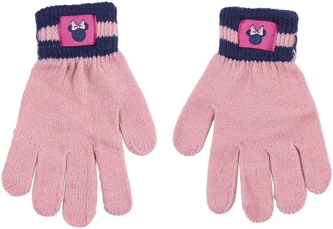 CERDA' - Minnie, Set of 3, Cap+Gloves for Girls, Disney Winter Coordinated