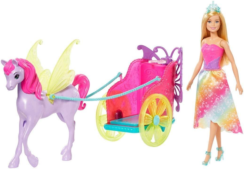 Barbie GJK53 Dreamtopia Princess, Pegasus & Chariot - Yachew
