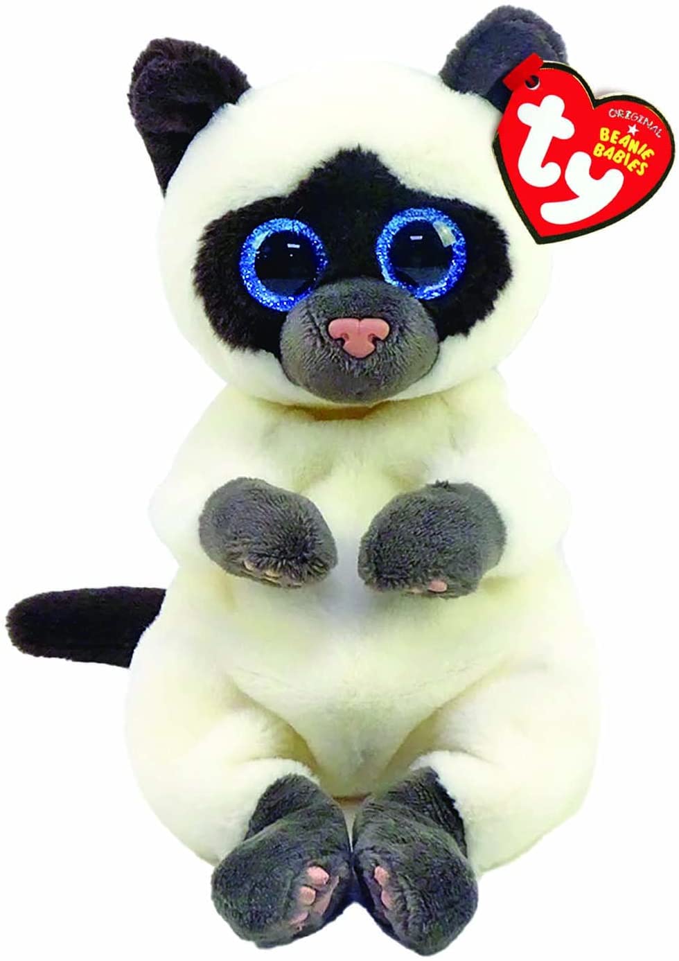 TY Beanie Babies TY40548 Miso The Cat Plush Toy 15 cm Grey, Gray