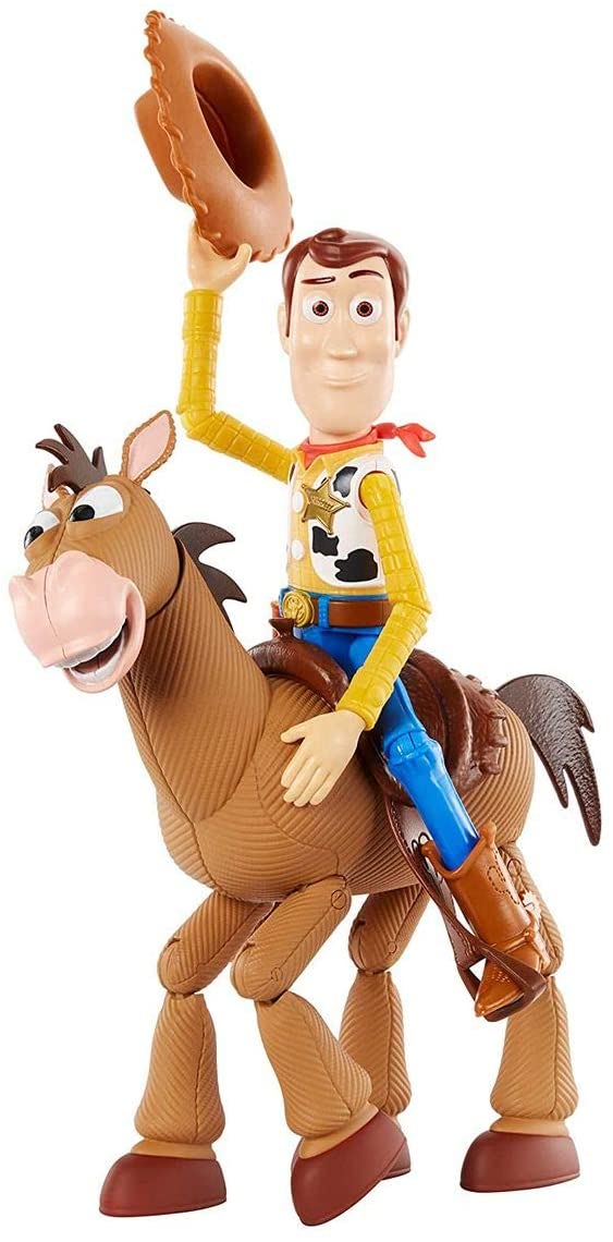 Disney GDB91 Pixar Toy Story 4 Woody and Bullseye Movie-inspired Relative-Scale for Storytelling Play, 2-figure pack