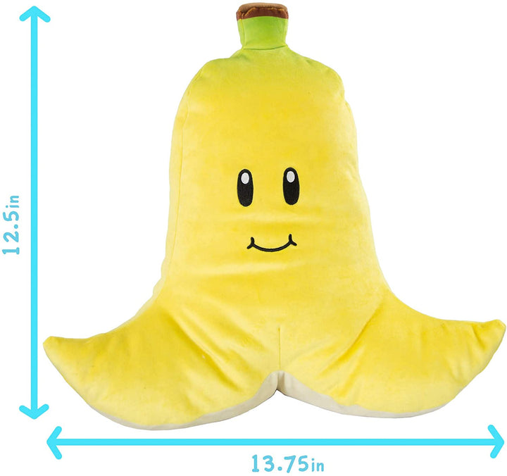 Club Mocchi Mocchi T12958A Mario Kart-Peluche Mochi Banane 40 cm Super Bros 34cm Banana Skin Extra Large Plush, Multicolor