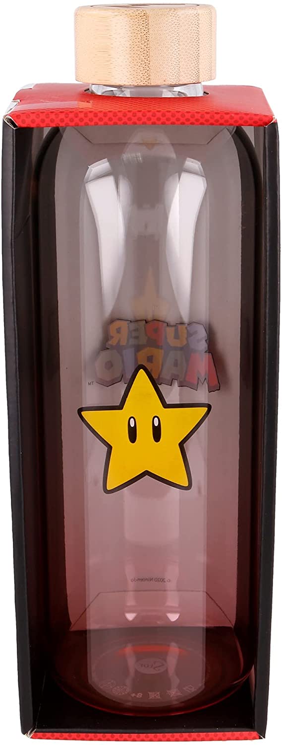 Stor Young Adult Large Glass Bottle 1030 Ml Super Mario
