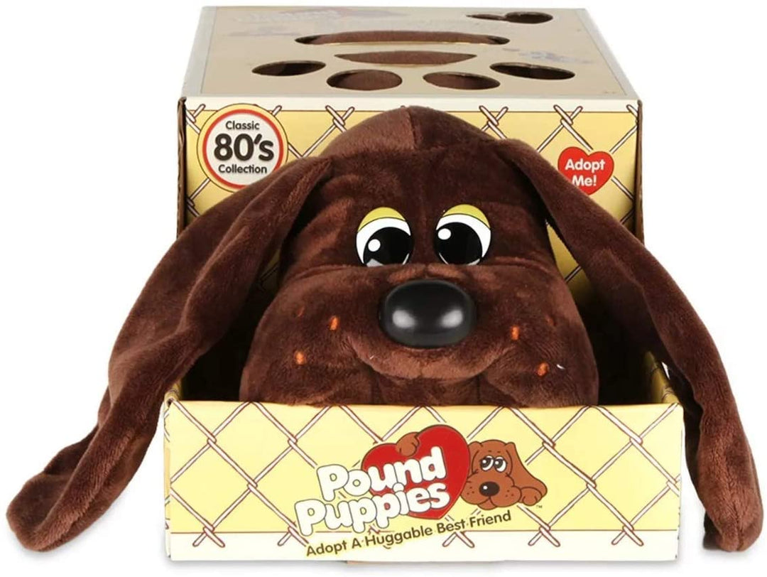 Pound Puppies 38164 Dogs Trust Charity Classic 17 Inch Plush Toy, Dark Brown Puppy Toy, Soft Toy Dog for Children, Puppy Toys for Girls and Boys, Dog Plush for Kids Aged 3 Years +