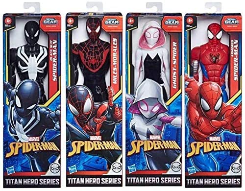 Marvel Spider-Man, Titan Hero Series Villains Armoured Spider-Man 30 cm, Scale Super Hero Action Figure Toy
