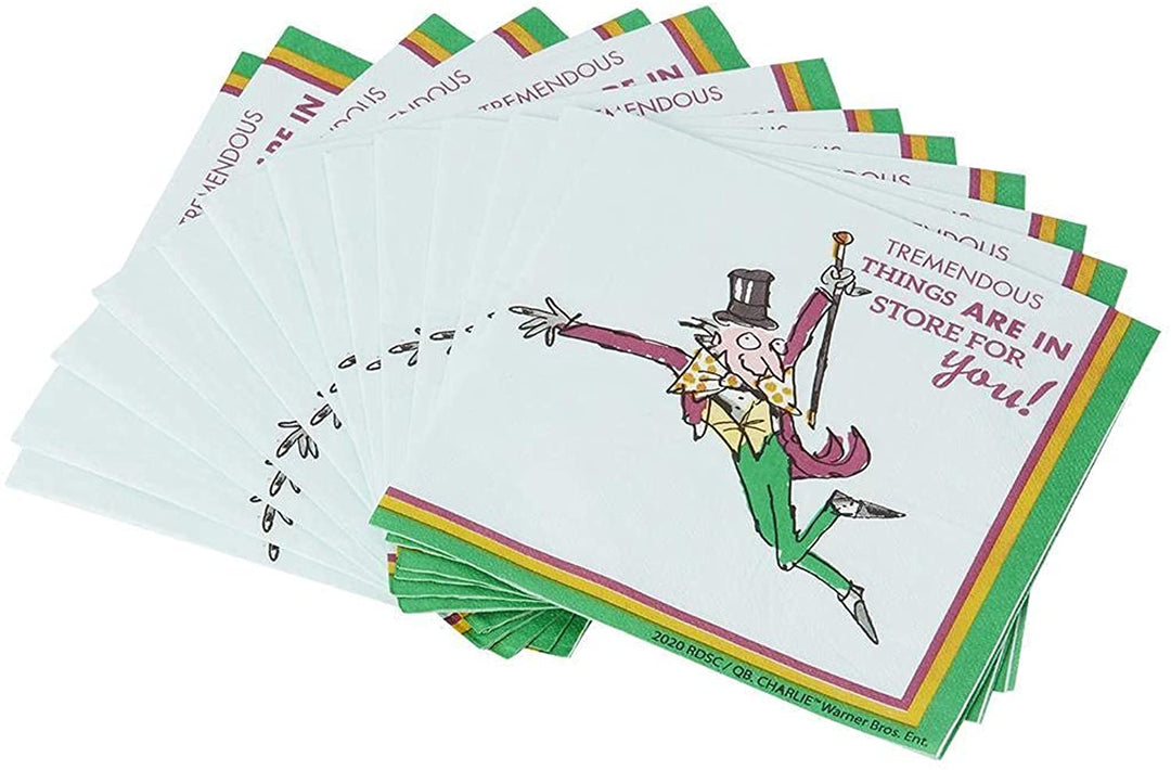 Smiffys Officially Licensed Roald Dahl Tableware Party Napkins x16