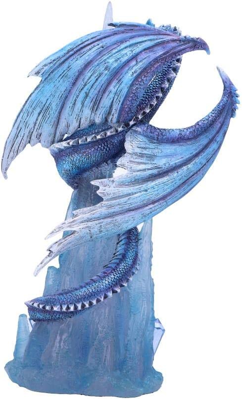 Nemesis Now Crystal Custodian Blue Ice Dragon Figurine, Polyresin, One Size