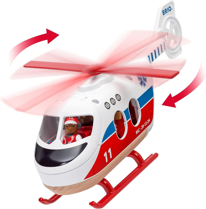 BRIO World Rescue Toy Helicopter for Kids Age 3 Years Up