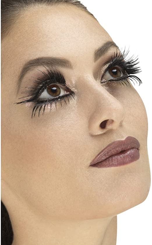 Fever Women's Eyelashes, Brown and White Feather, Contains Glue, One Size