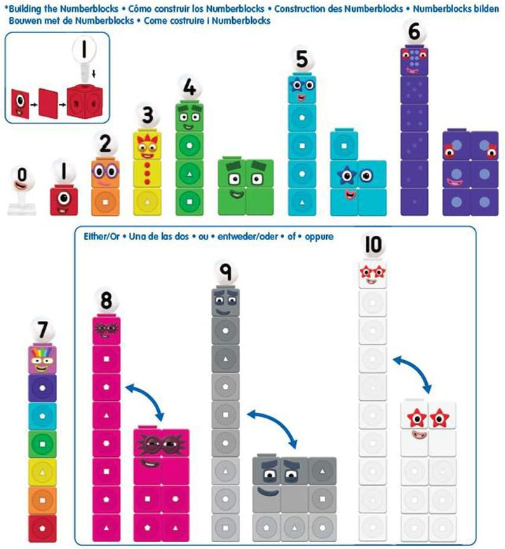 Learning Resources LSP0949-UK MathLink Cubes Numberblocks 1-10 Activity Set, Early Years Maths Learning, Build, Learn & Play in The Classroom & at Home.