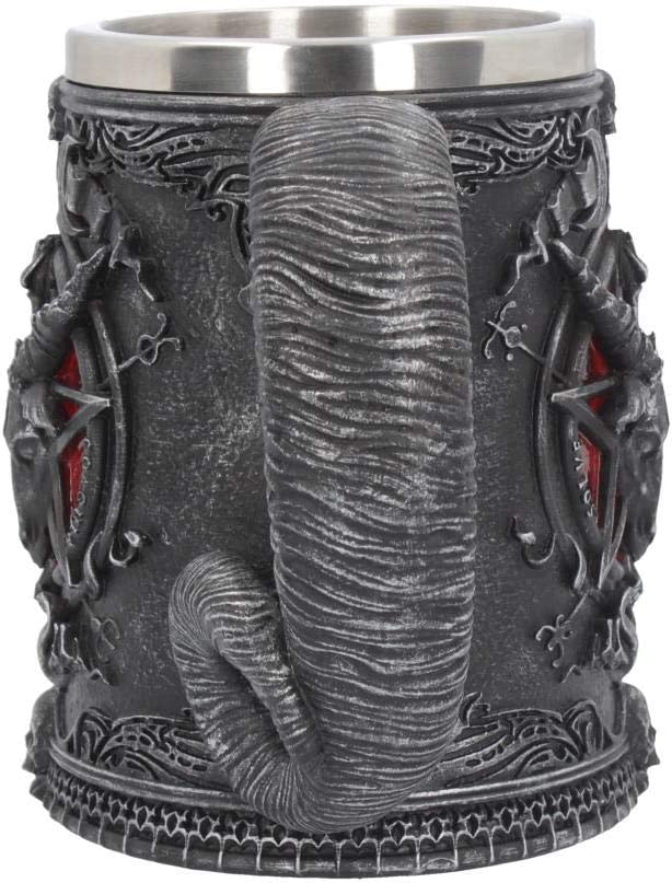 Nemesis Now Black, B4648N9 Baphomet Tankard 16.5cm Mug, Resin w/Stainless Steel,