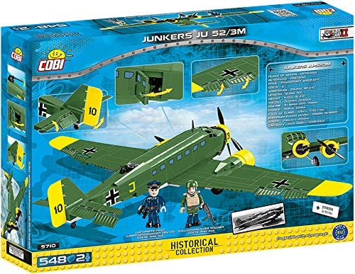 COBI 5710 Junkers JU 52/3M Bausteine, Grün, Gelb