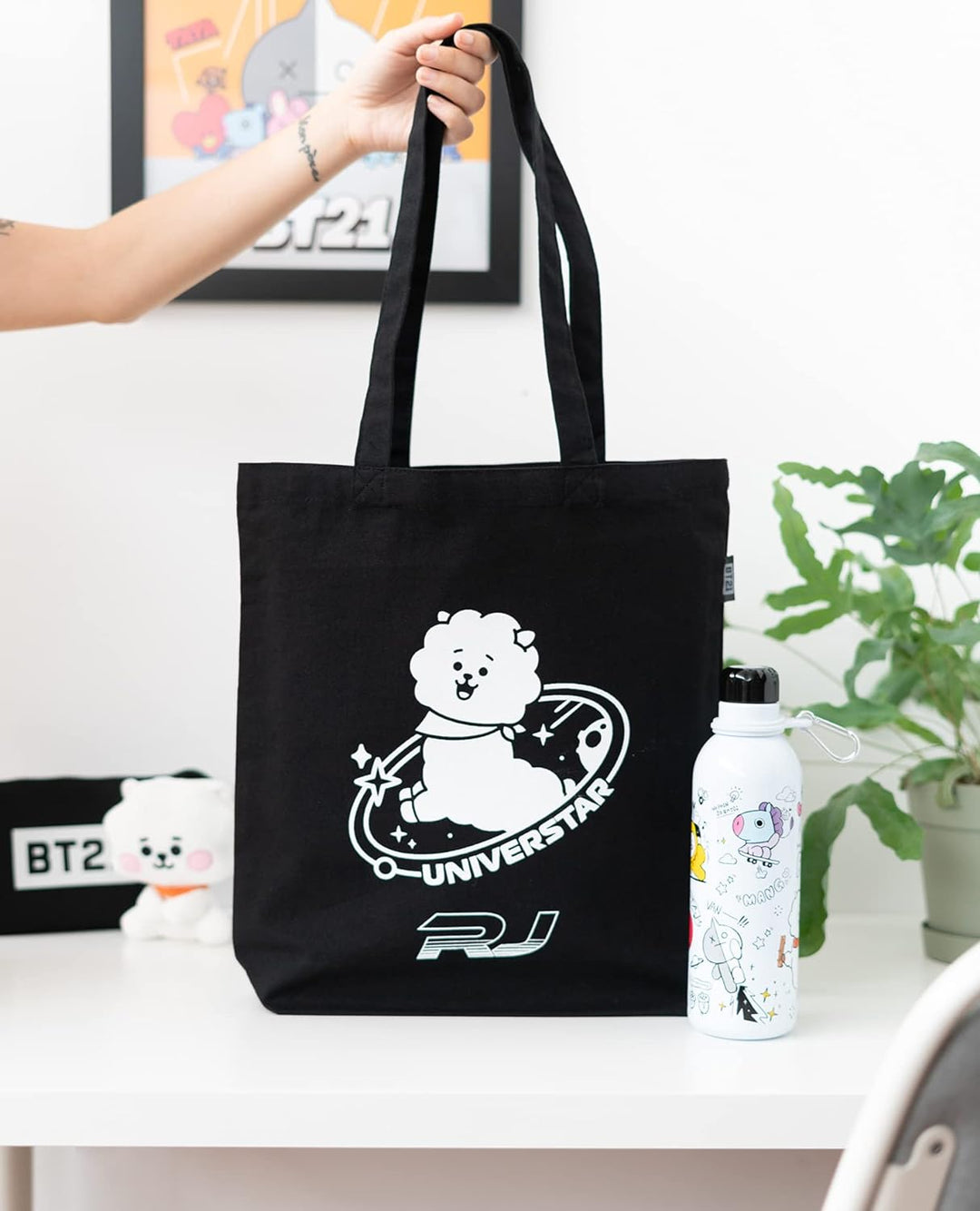 Grupo Erik BT21 Official Merchandise Cotton Tote Bag - Cotton Shopping Bag