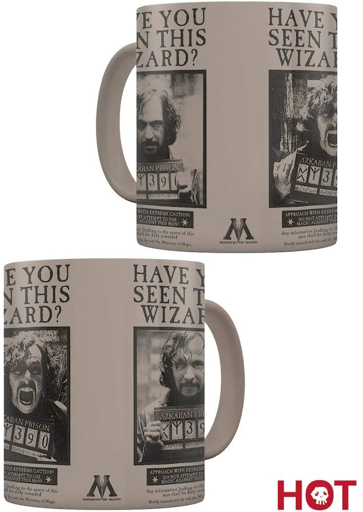 Harry Potter Heat Changing Mug Sirius Black Wanted Poster 11oz in Presentation Box - Official Merchandise
