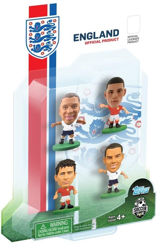 SoccerStarz England International 4 Figure Blister Pack Featuring Walcott/ Lampard/ Oxlade Chamberlain and Barkley - Yachew