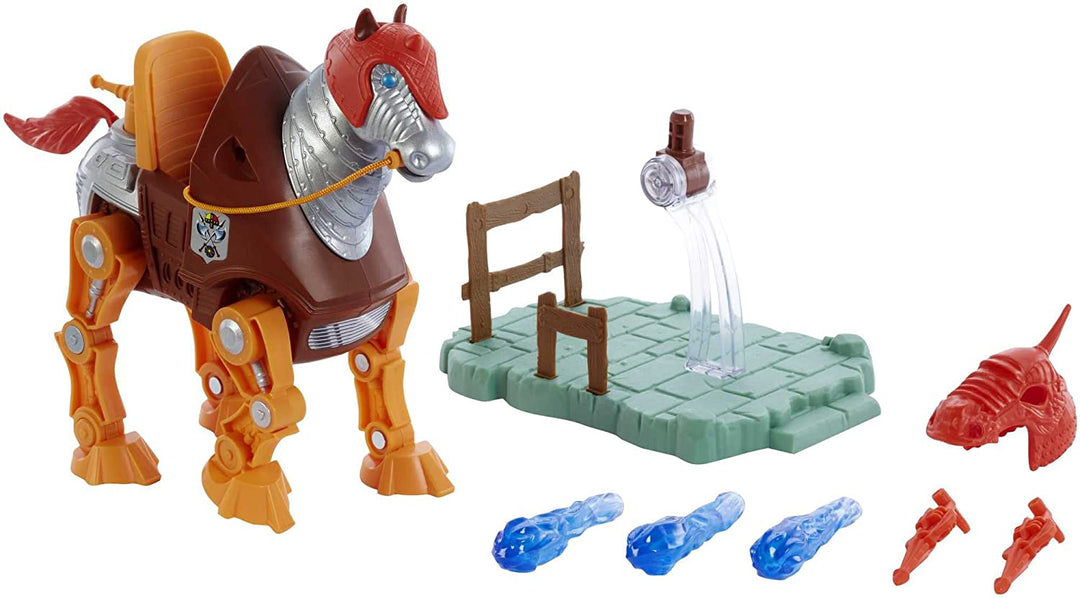 Masters of the Universe Origins Stridor Figure - With Robot Horse, Launcher & 3