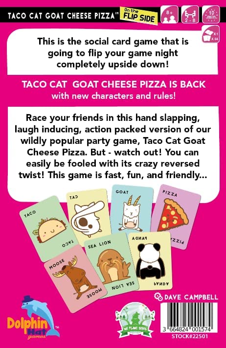 Blue Orange | Taco Cat Goat Cheese Pizza On the Flip Side | Card Game | Ages 8+