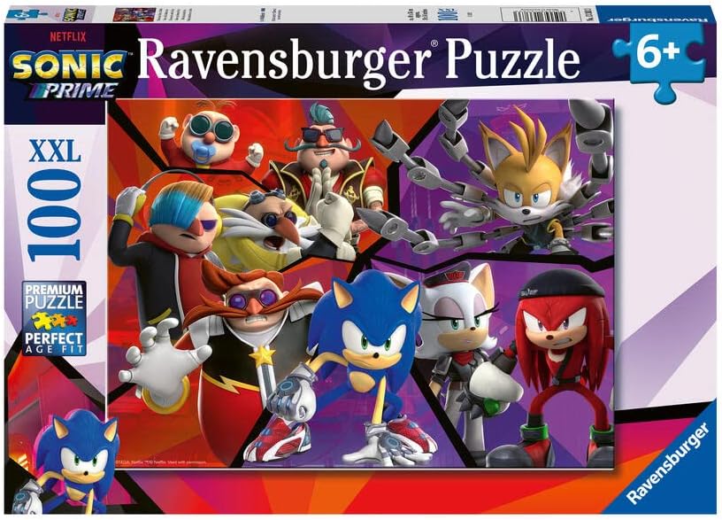 Ravensburger Sonic Prime Jigsaw Puzzle for Kids Age 6 Years Up - 100 Pieces XXL