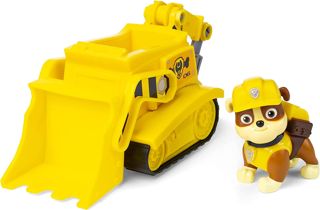PAW Patrol, Rubble’s Bulldozer Vehicle with Collectible Figure, for Kids Aged 3