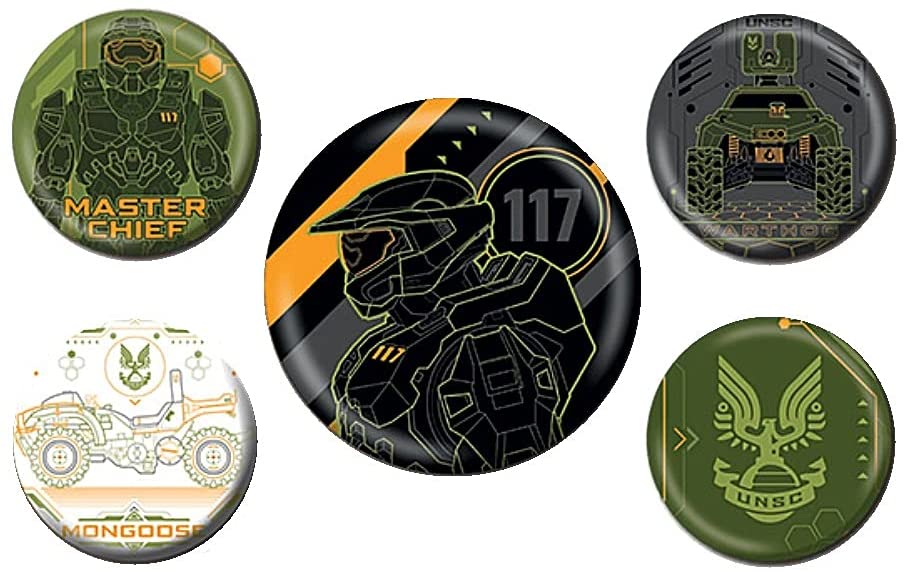 Halo Infinite Across The Line 5 Piece Button Badge Set
