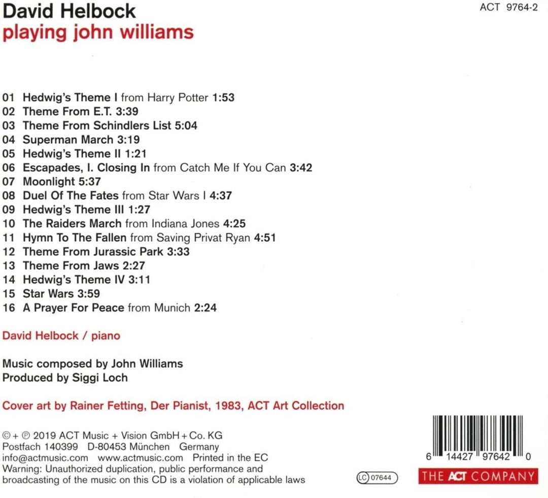 Helbock, David - Playing John Williams [Audio CD]