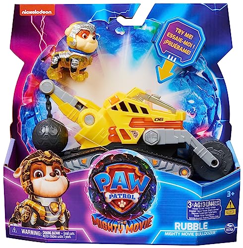 PAW Patrol: The Mighty Movie Rubble's Mighty Movie Bulldozer Toy