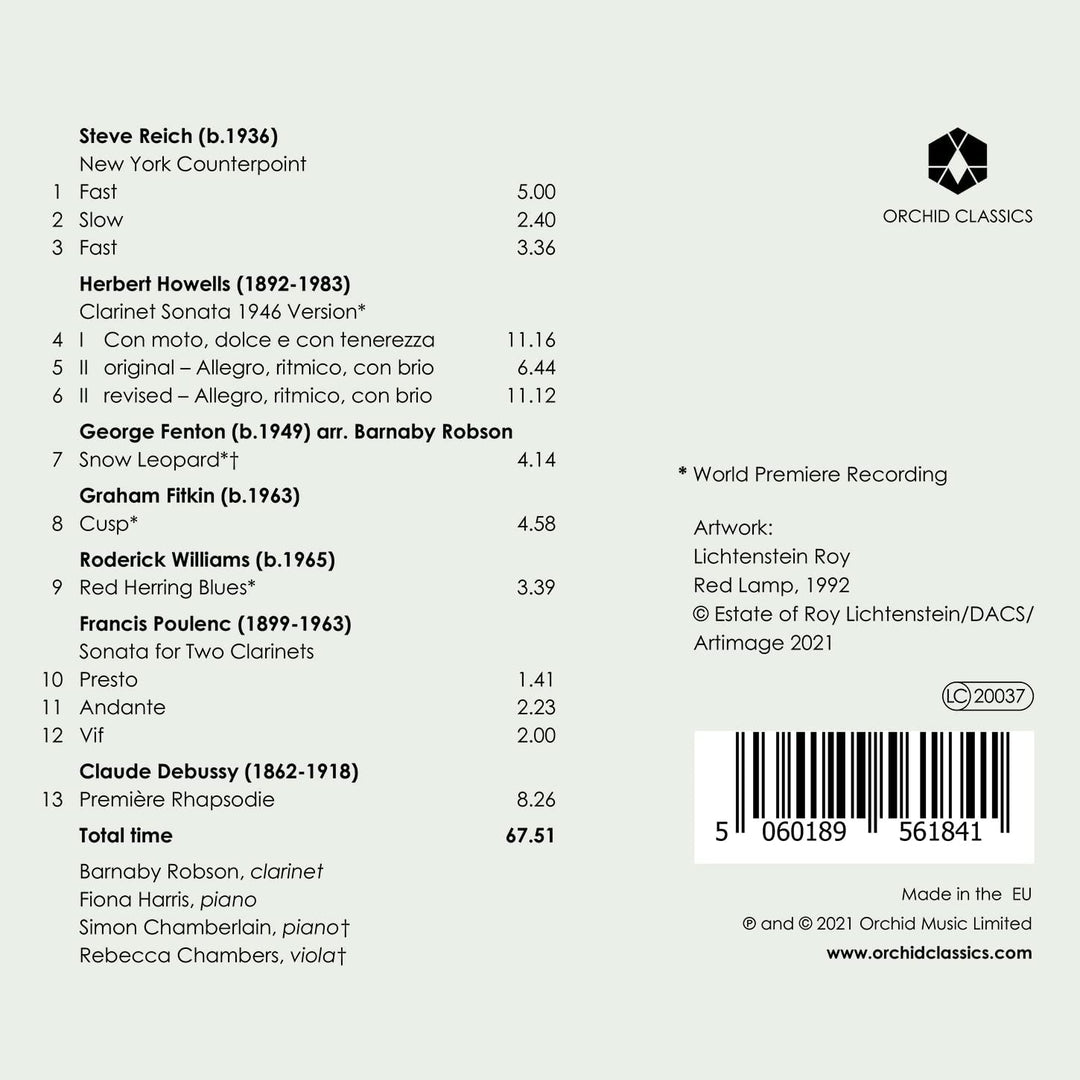 Barnaby Robson - 1 2 3 11 [Barnaby Robson; Fiona Harris; Simon Chamberlain; Rebecca Chambers] [Orchid Classics: ORC100184] [Audio CD]